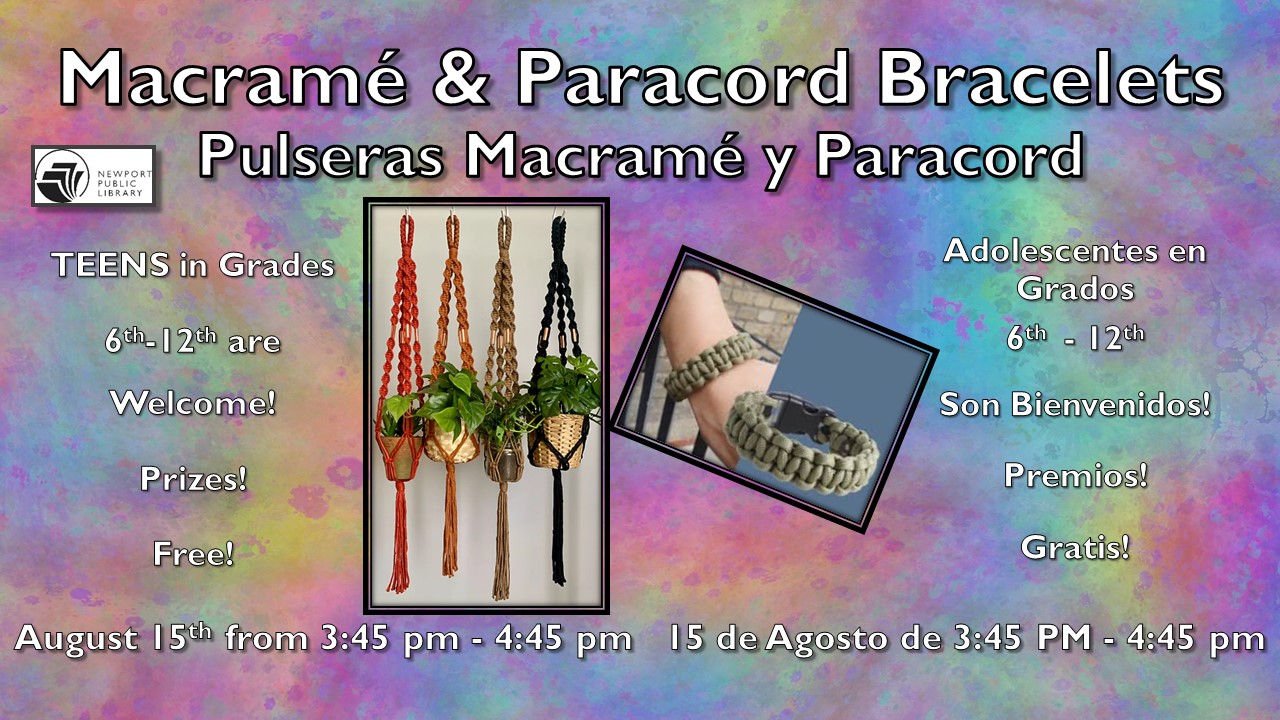macrame and paracords for teens!